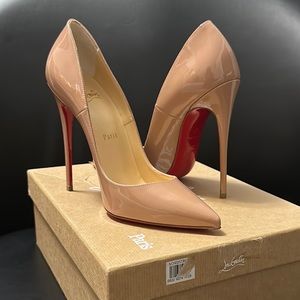 Christian Louboutin So Kate 120 in Patent Nude Size 37